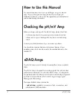 Preview for 6 page of eDAQ e-corder pH/mV Amp User Manual