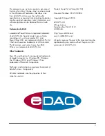 Preview for 2 page of eDAQ Quad Tc/mV User Manual