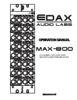 Edax Audio Labs MAX-800 Operation Manual предпросмотр