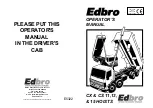 Предварительный просмотр 1 страницы Edbro CS 11 Operator'S Manual