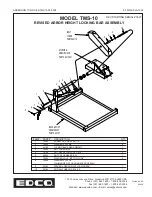 Предварительный просмотр 9 страницы Edco 24100 Part List Manual