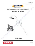 Предварительный просмотр 1 страницы Edco ALR-BS Operating Instructions And Parts List Manual