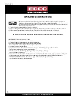 Предварительный просмотр 10 страницы Edco DDG-9-I-0315 Operator'S Instruction Manual