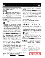 Предварительный просмотр 2 страницы Edco EDG-7 Operator'S Instruction Manual