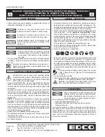 Предварительный просмотр 2 страницы Edco GMS-14 Instruction Manual