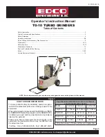 Preview for 3 page of Edco TG-10 Operator'S Instruction Manual