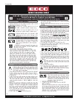 Preview for 2 page of Edco TL-9 TURBO-LITE Operator'S Instruction Manual