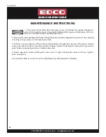 Preview for 14 page of Edco TL-9 TURBO-LITE Operator'S Instruction Manual