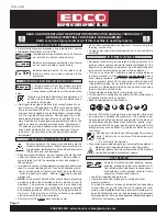 Preview for 2 page of Edco TS-14 Instruction Manual