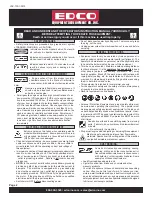 Предварительный просмотр 2 страницы Edco VAC-100 Instruction Manual And Parts List