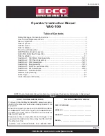 Предварительный просмотр 3 страницы Edco VAC-100 Instruction Manual And Parts List