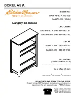 Eddie Bauer Langley Bookcase DA5673-3DR Assembly Manual предпросмотр