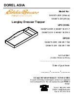 Eddie Bauer Langley Dresser Topper DA5673-2DR Assembly Manual preview