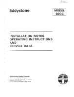 Предварительный просмотр 1 страницы Eddystone 990S Operating Instructions And Service Manual