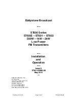 Preview for 1 page of Eddystone S7601 Installation And Operation Manual