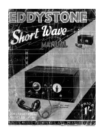 Предварительный просмотр 1 страницы Eddystone Short Wave Manual