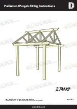 Предварительный просмотр 9 страницы eDecks Parliament Pergola Fitting Instructions Manual