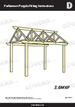 Предварительный просмотр 10 страницы eDecks Parliament Pergola Fitting Instructions Manual