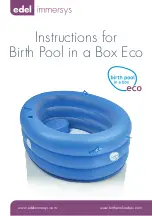 edel immersys Birth Pool in a Box Eco Instructions Manual preview
