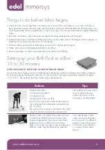 Предварительный просмотр 6 страницы edel immersys Birth Pool in a Box Eco Instructions Manual