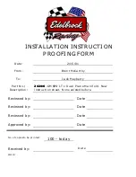 Preview for 2 page of Edelbrock 24502574 LT4 Installation Instructions