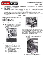 Preview for 1 page of Edelbrock 33505 Installation Instructions Manual