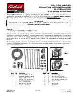 Preview for 1 page of Edelbrock 70024 Installation Instructions Manual