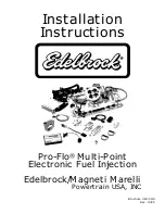 Edelbrock Pro-Flo Multi-Point Installation Instructions preview