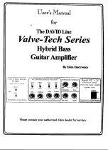 Eden David line Valve-Tech series User Manual preview