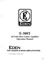 Eden E-300T Operation Manual preview