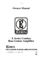 Preview for 1 page of Eden E115 Owner'S Manual