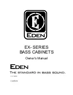 Eden EX- SERIES Owner'S Manual предпросмотр