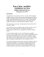 Preview for 2 page of Eden Nemesis NA320 Owner'S Manual