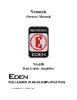 Eden Nemesis NA650 Owner'S Manual preview