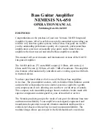 Preview for 2 page of Eden Nemesis NA650 Owner'S Manual