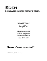 Eden World Tour WT1250 Operation Manual preview