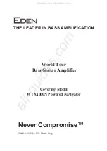 Preview for 1 page of Eden World Tour WTX1000N Powered Navigator Manual