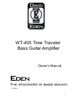 Preview for 1 page of Eden WT-405 Time Traveler Owner'S Manual