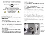 Preview for 2 page of EdenPURE 360 Air Fan Important Instructions