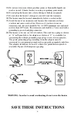 Предварительный просмотр 3 страницы EdenPURE 500-XL Operation And Warranty Manual