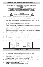 Предварительный просмотр 2 страницы EdenPURE Classic A5275-SPI Manual