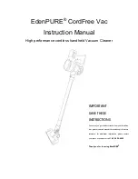 EdenPURE CordFree Vac Instruction Manual предпросмотр