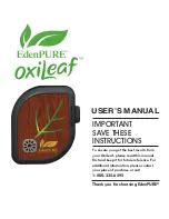 EdenPURE OxiLeaf User Manual preview