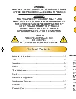 Preview for 2 page of EdenPURE Signature Operation And Warranty Manual