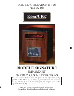 Preview for 25 page of EdenPURE Signature Operation And Warranty Manual