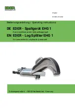 Preview for 1 page of EDER EHG1 Operating Instructions Manual