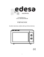 Preview for 2 page of Edesa POP-M23GX Owner'S Instruction Manual