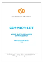 Предварительный просмотр 1 страницы Edgarsson GSM-VAC4+LITE Installer Manual