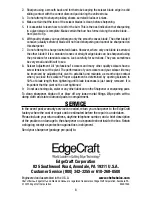 Предварительный просмотр 8 страницы Edge Craft Chef'sChoice 490 Instructions Manual