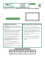 Preview for 1 page of Edge Lighting PSB-30-12VDC Installation Instructions Manual